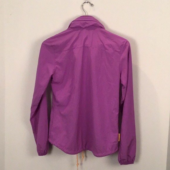 Nike live strong windbreaker. Women. Purple. Hidden hood inside collar. Size S - Picture 4 of 5